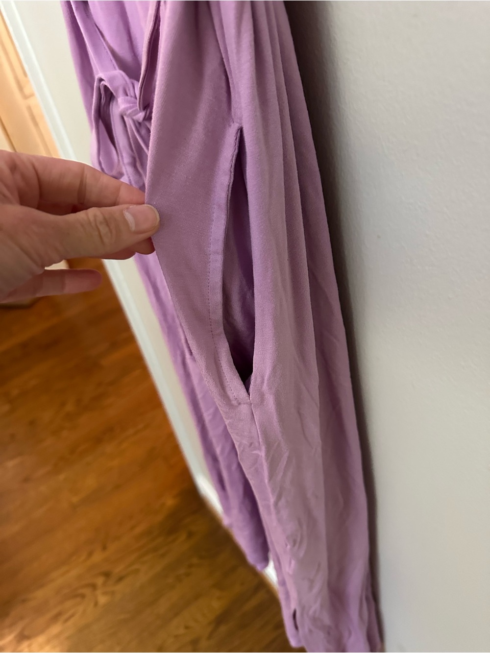 Time and Tru Tie-Front Maxi Dress Lavender XXL NWT - Picture 7 of 11